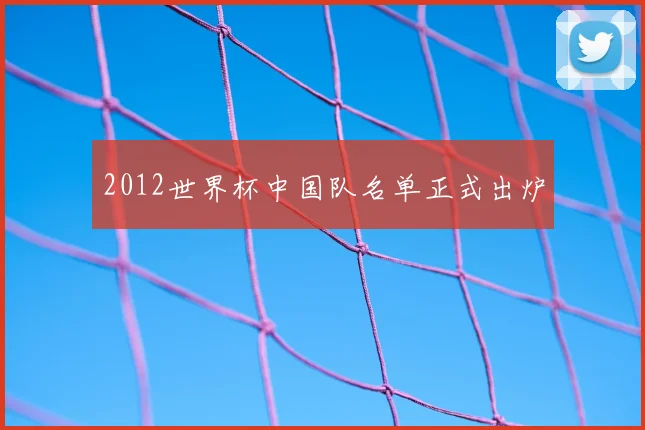 2012世界杯中国队名单正式出炉
